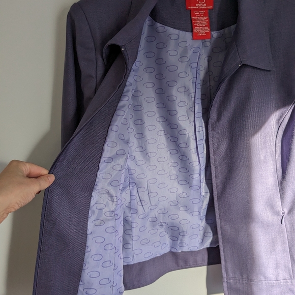 Oscar de la Renta | Blazer | Purple | Size 12 - Picture 4 of 6